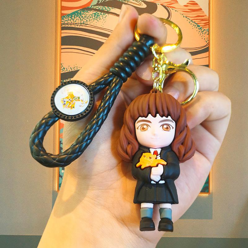 

Cartoon anime Harry Potter series soft rubber keychain pendant doll car pendant keychain bag accessories key ring small gift