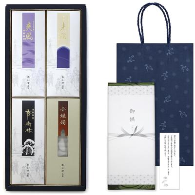 Sympathie Räucherstäbchen Geschenk [Kojurin 3 Sorten, Sandelholz, mit Verpackung, Kondolenzbotschaft, Tragetasche, Kerze] Raucharm, Geschenk Räucherstäbchen, für Buddhisten