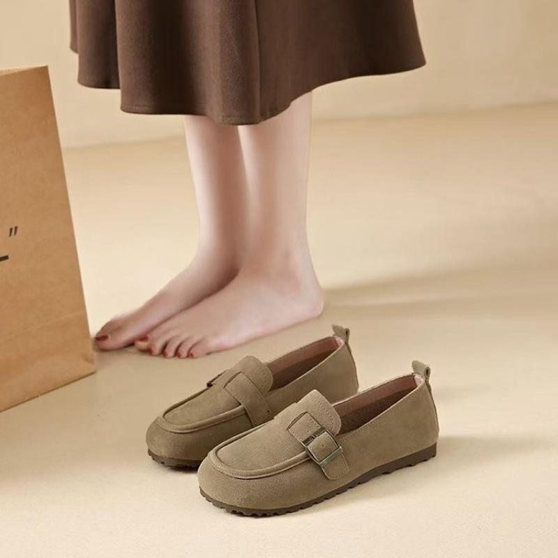 Women's Slip-On Shallow Mouth Single Shoes 2025 Autumn New Fairy Style Evening Niche Design Flat Loafers