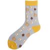 Summer Cotton Socks Trendy Socks Street Personality Illustrations Poached Eggs Harbor Jacquard Medium Tube Socks Socks Couple