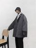 Men's Trendy Mid-Length Wool Coat - Loose Fit, High-End Single-Breasted for Autumn & Winter