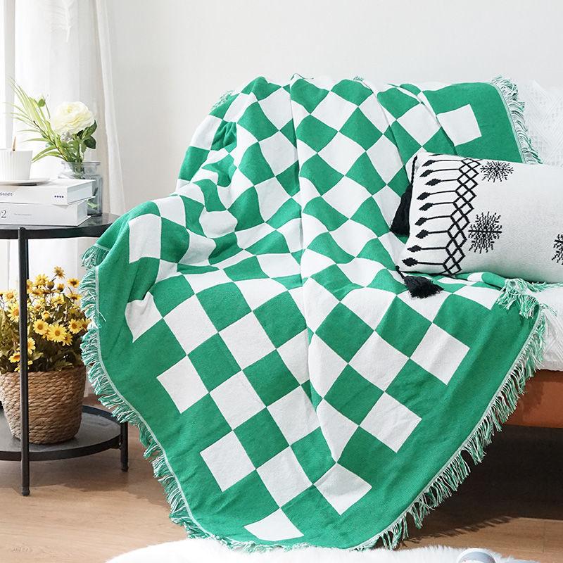 Jednoduchá moderní móda Dekorační deka na pohovku Ručník na pohovku Potah na pohovku Celoplošný Šachovnice