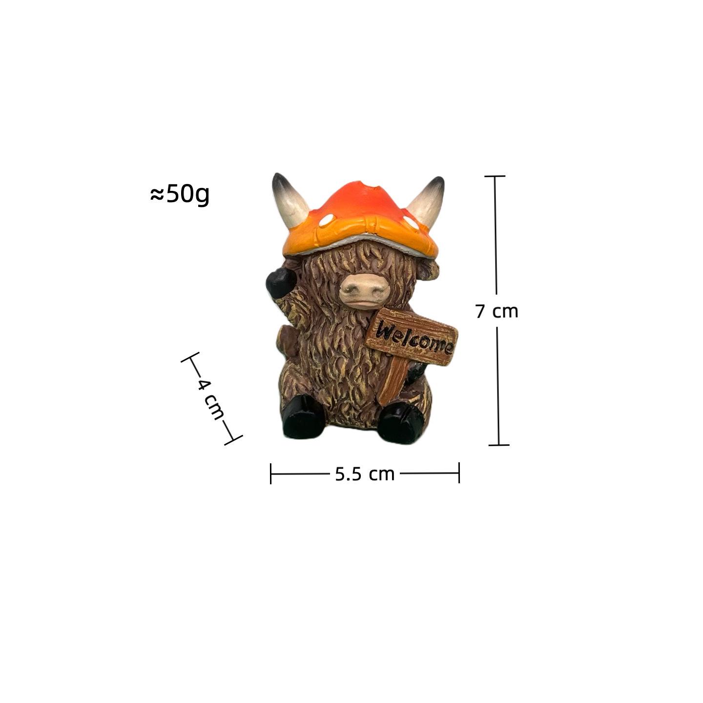 

Summer Garden Yak Mushroom Resin Ornaments for Outdoor Landscape Decor