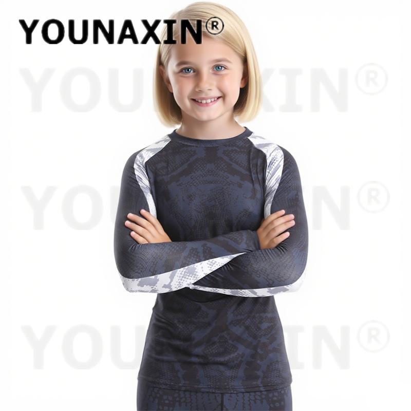 Unisex Child Boy Running Sports Long Sleeves T-shirts Girl Yoga Top Sportswear Fitness Training Clothing Gym Top Quick Drying