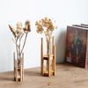 Hydroponic Flower Arrangement Vase Solid Wood Flower Ware Test Tube Vase Flower Holder