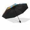 1pc My Hero Academia: Izuku Midoriya & Katsuki Bakugo Outdoor Umbrella - Automatic Opening/Closing, Portable 3-Fold Design with Iron Frame - Perfect G