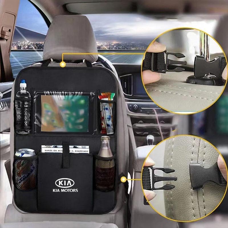 ACO1 Car Seat Organizer Seat Back Multi Pocket Storage Bag For KIA KN K3 K5 Sportage Rio Sorento Picanto Ceed RIO 2 3 4 Accessories