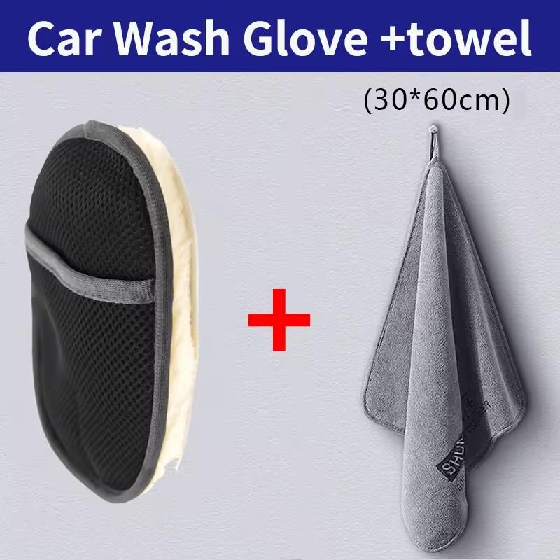 Araba Styling Yün Yumuşak Araba Yıkama Eldivenleri Temizlik Fırçası Motosiklet Yıkayıcı Bakım Ürünleri Peluş Araba Yıkama Eldivenleri