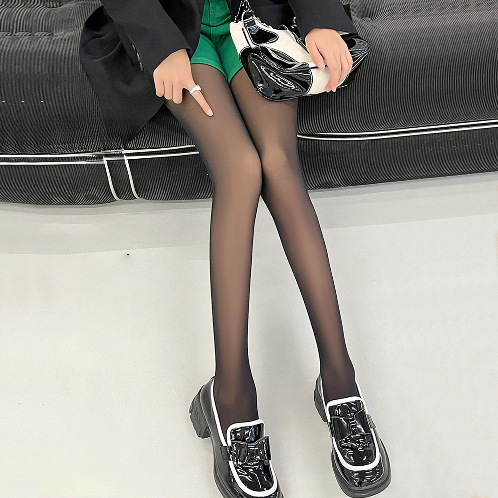 Fleece Lined Tights Women Thermal Pantyhose For Women Winter Panty Polar Skin Black Effect Stockings Women S Thermal Sock One Size