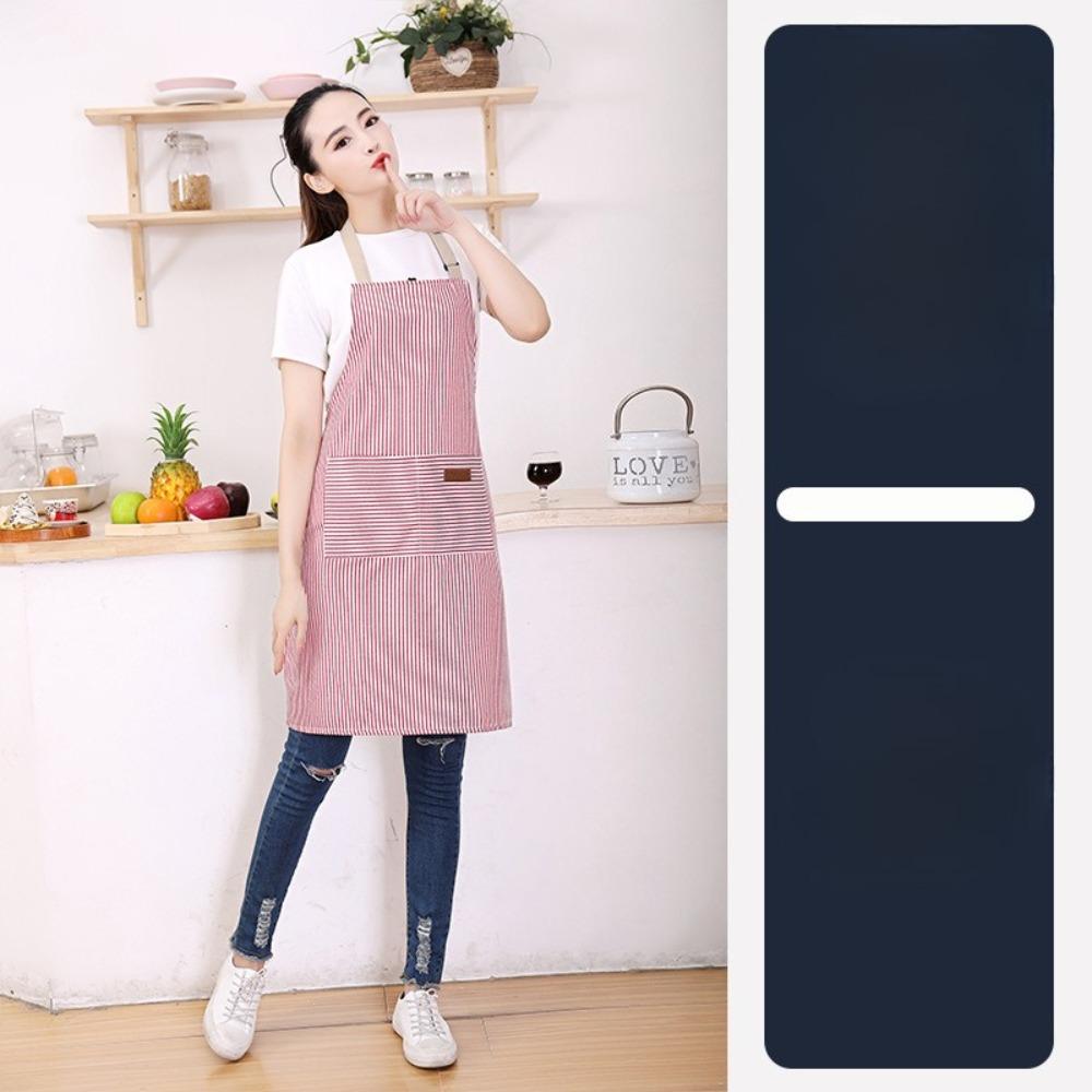 Cotton Linen Adjustable Cooking Apron Unisex Baking Apron Home Restaurant Kitchen Apron