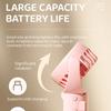 Portable Mini Misting Fan with Cord - USB Rechargeable - Pocket Size - Rotating Fan for Travel Kids Women - Summer Gift for School Office