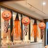 Halloween Pumpkin Paper Lantern Hanging Ornaments for Kindergarten or Shop Entrance Decor