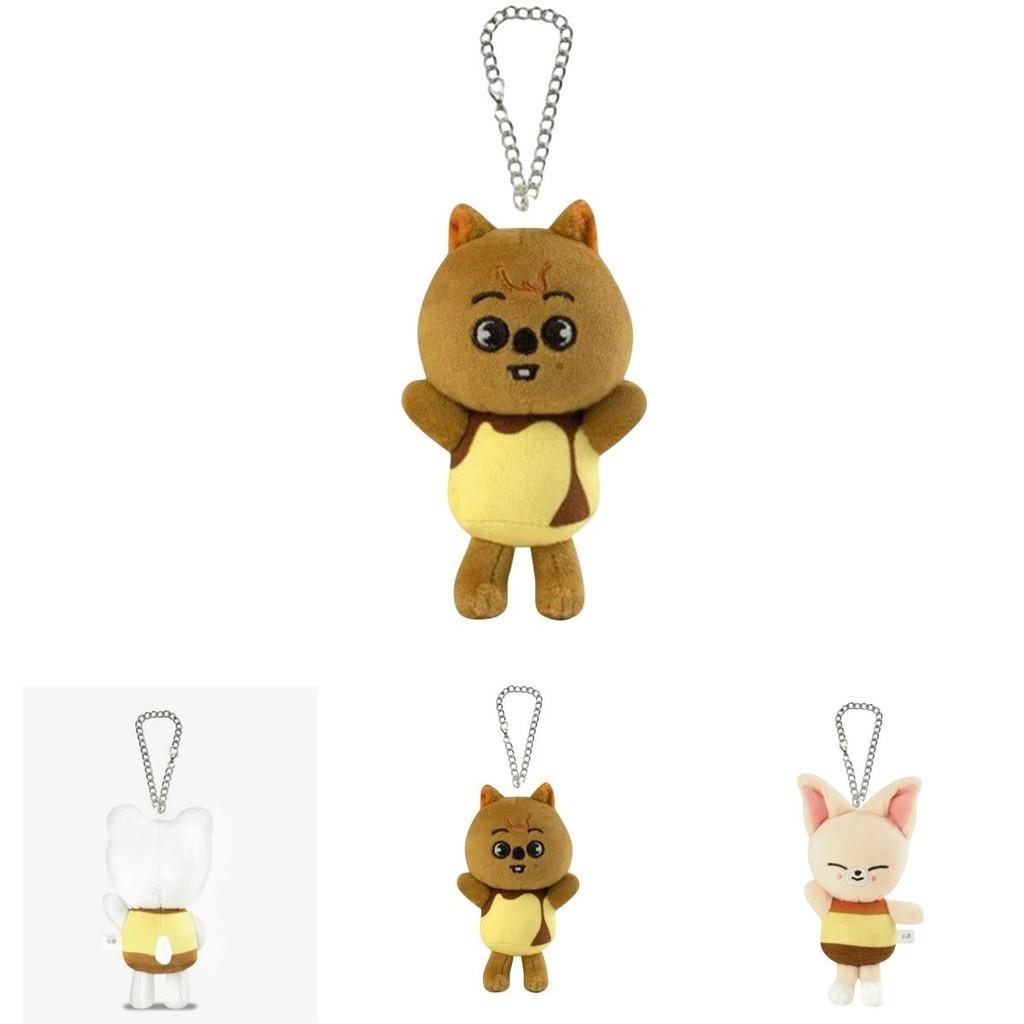 Jyp Felix Pluszowy Breloczek Zawieszka do Torebki Urocza Kreskówkowa Roślina Zabawka Miękki i Puszysty Design Białego Kota