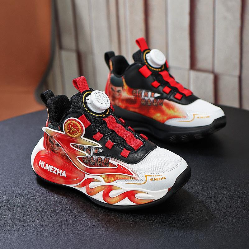 Nezha boys shoes 2025 spring and autumn mesh classmates boys sports shoes middle and older children running shoes children's sports shoes