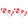 2PCS Large Sports Ball Bag Nylon Ventilate Red and White Basketball Net Bag for Holding Basketball Volleyball Baseball