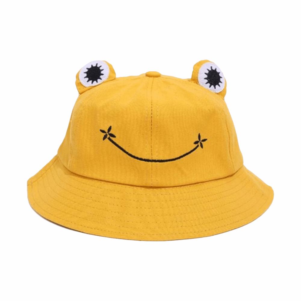 New Breathable Frog Bucket Hats Parent-Unisex with Big Eyes Sun Shading Caps Foldable Fishing Caps Summer Outdoor