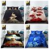 Bedding Cover Suit Bedroom Decor Cartoon Figure Pillowcase Duvet Cover Set Bedspreads
