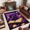 Witchcraft Theme Crystal Velvet Rug Personalized Custom Name Text Soft Floor Mat Home Decor