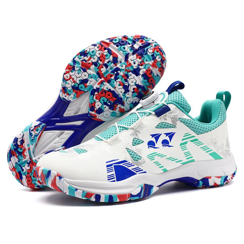 

Large size new fashion rotating button rubber sole sports shoes badminton training tennis shoes non-slip and breathable 37