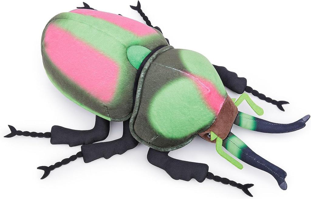 ZHONGXIN MADE Realistic Colorful Stag Beetle Plush Toy - 15-inch Colorful Stag Beetle Stuffed Animal, Soft Beetle Model, Unique Beetle Toy Doll Gift