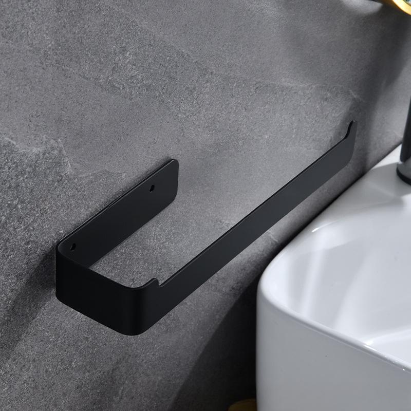 Stainless Steel Towel Holder, No Punch Towel Ring, Bathroom Towel Hanger Bathroom Towel Rack Single Bar, Bathroom Accessories