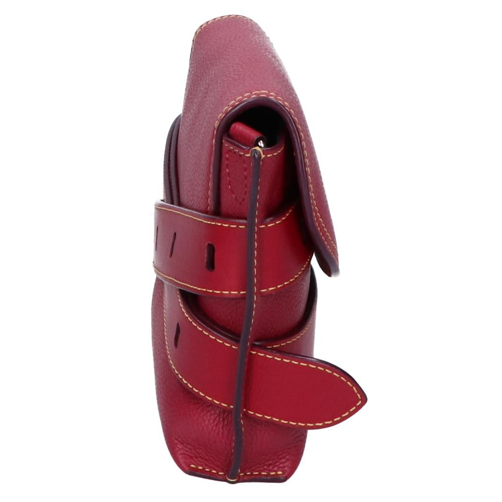 J&MDavidson 1813N THE BELT POUCH Leather belt pouch/ Shoulder bag RedUsed