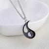2Pcs/Set Yin Yang Taiji Bagua Puzzle Pendant Necklace Black White Couple Lovers Pendant Valentine's Day Gift