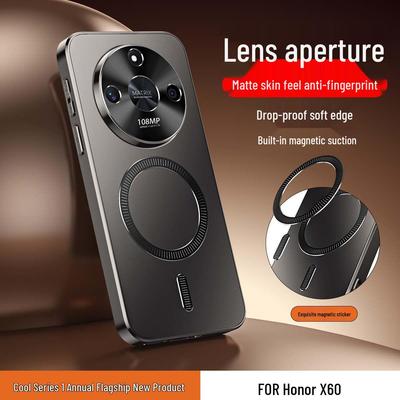 Honor X60 Drop-proof Phone Case with Lens Protection, Magnetic Ring, Non-slip Design, Premium Feel for Men and Women