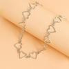 Choker-Halskette mit hohlem Herz für Mädchen und Frauen – geometrisches Herz-Choker-Statement-Halsband für Frauen und Mädchen, Halskette, Schmuck