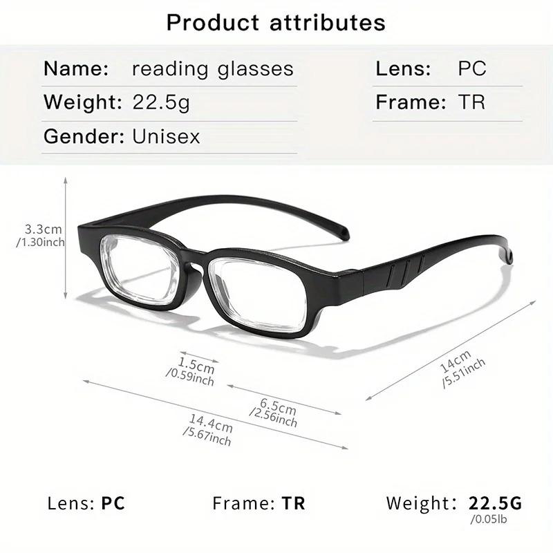 Rotatable Adjustable Focal Length Reading Glasses +50-+350 Comfortable Convenient High-end Eyewear