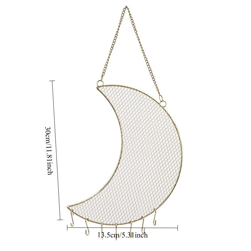 

Скандинавская Звезда Луна Настенная Сетка Дисплей Металлический Держатель для Ювелирных Изделий для Серег Пуссет Аксессуары Настенное Украшение Хозяйственные Товары