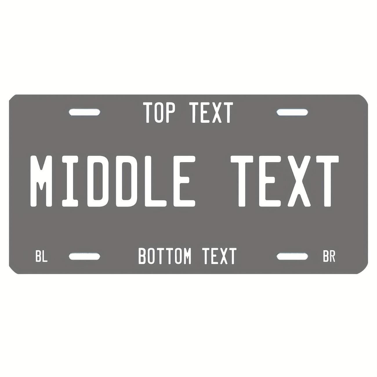 Personalized Aluminum License Plate Home Wall Decor Car Sign Waterproof Outdoor чёрный