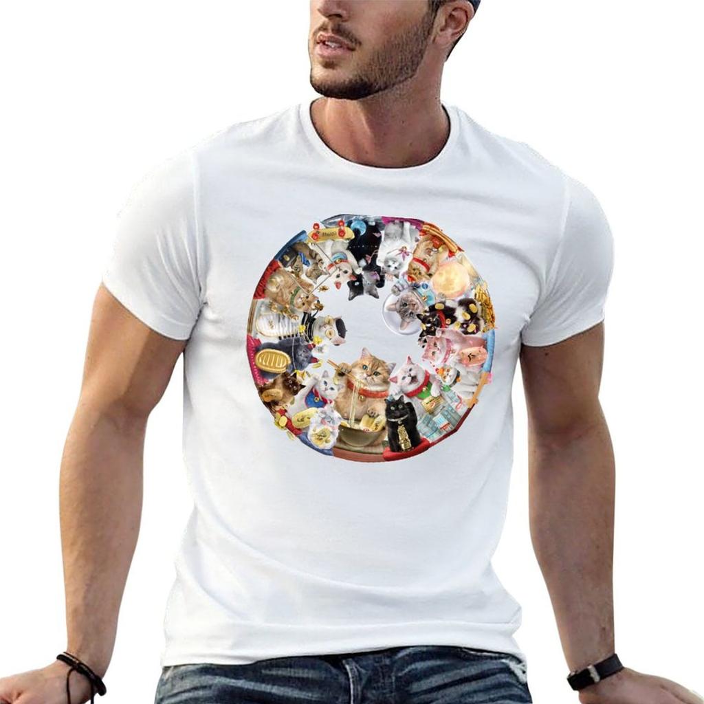 Fortune Cats Wheel (wave 1-2) T-Shirt Casual Basic Short Sleeve T-Shirt