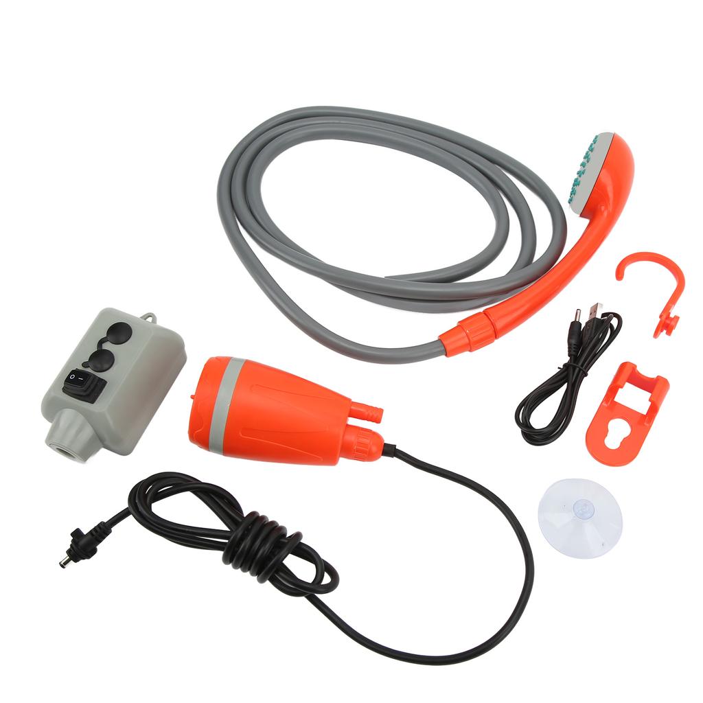 USB Rechargeable Camping Shower Portable Outdoor Shower Universal for RV Yacht Car