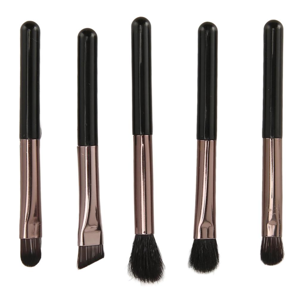 6 in 1 Makeup Brush Set Portable Synthetic Cosmetic Brushes Set for   Blending Powder Eye Shadow with Mirror