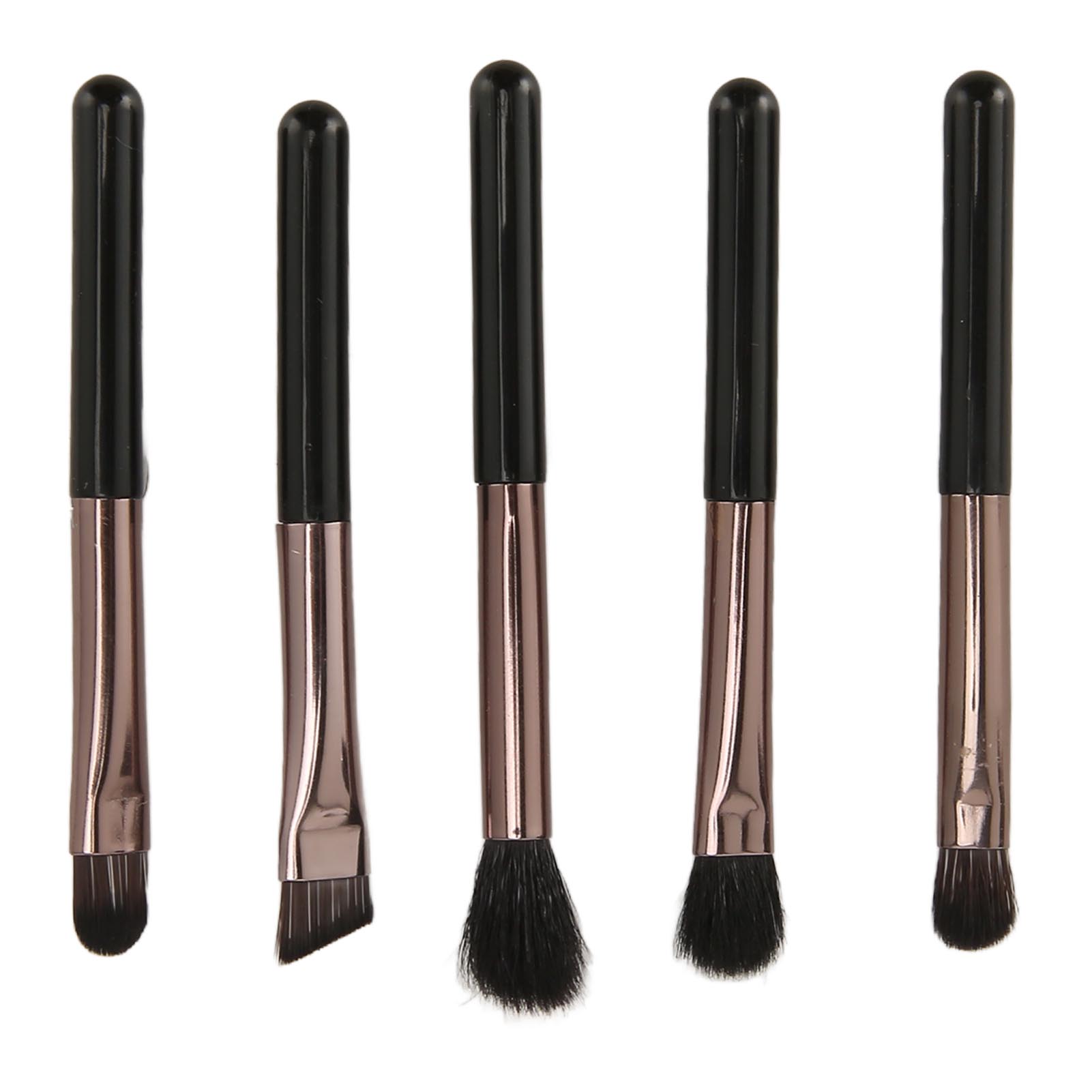 

6 in 1 Makeup Brush Set Portable Synthetic Cosmetic Brushes Set for Blending Powder Eye Shadow with Mirror