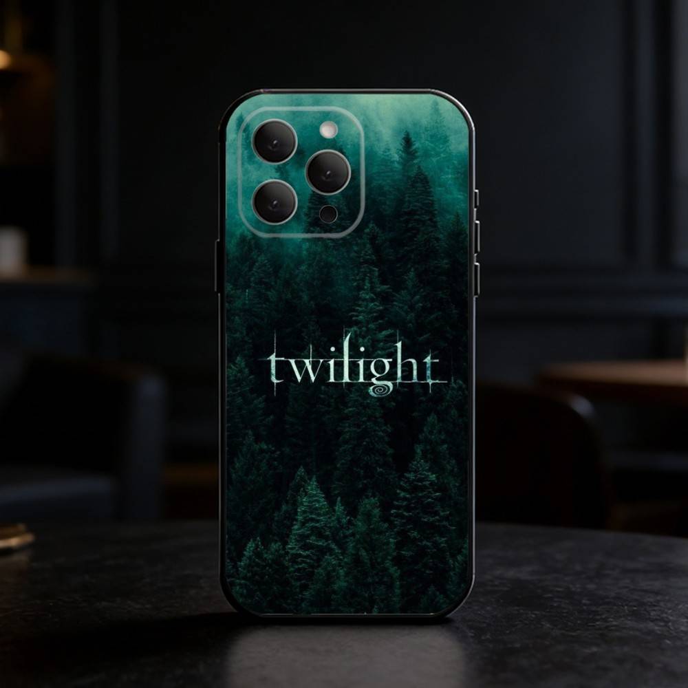 T-Twilight TV Series Phone Case For iPhone 17,16,15,14,13,12,11 Plus,Pro,Max,Mini Silicone Black Soft Cover