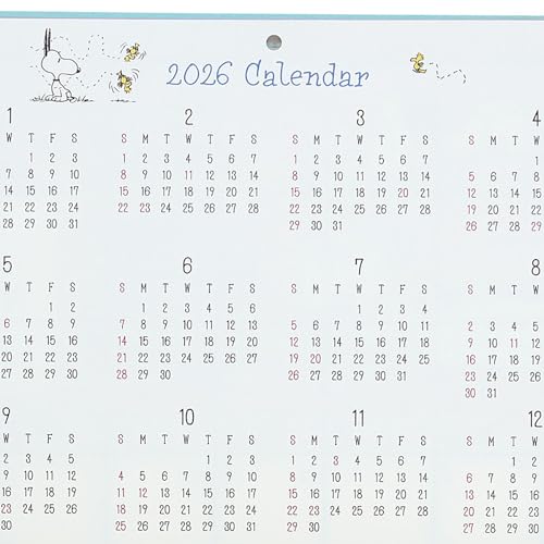 Sanrio Wandkalender horizontal 2025 Snoopy Wandbehang 452939