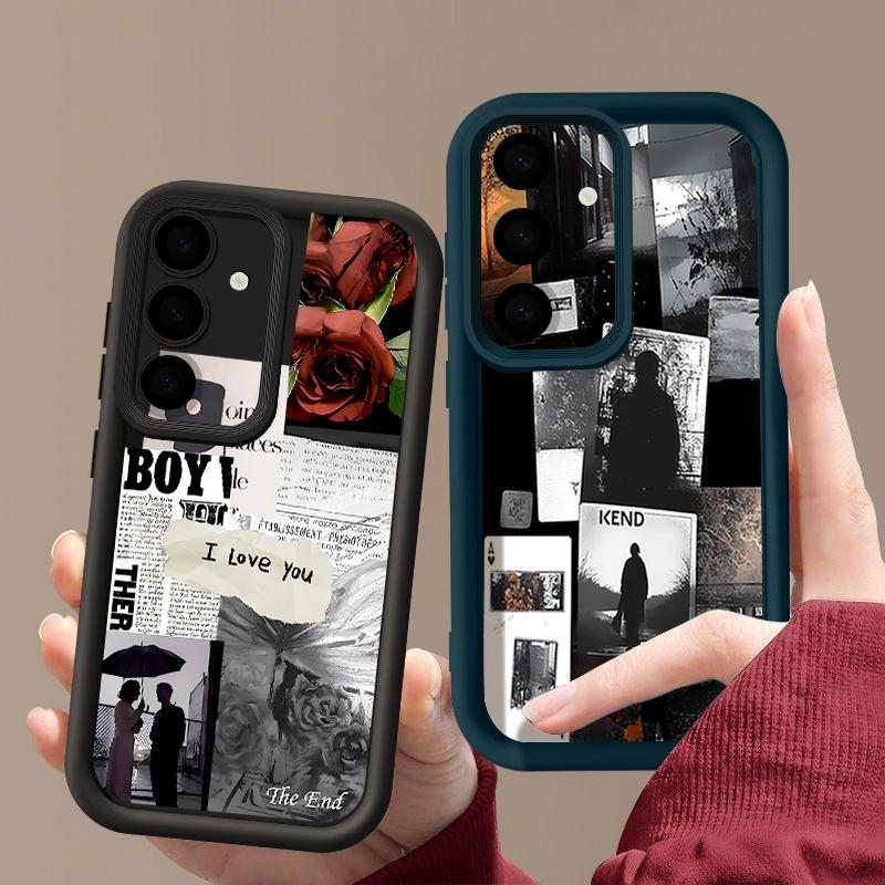 Creative Splicing Pattern TPU Case For Samsung Galaxy S26 S25 S24 S23 S22 Ultra S23 FE A57 A17 A56 A55 A15 A16 A36 A37 5G Cover