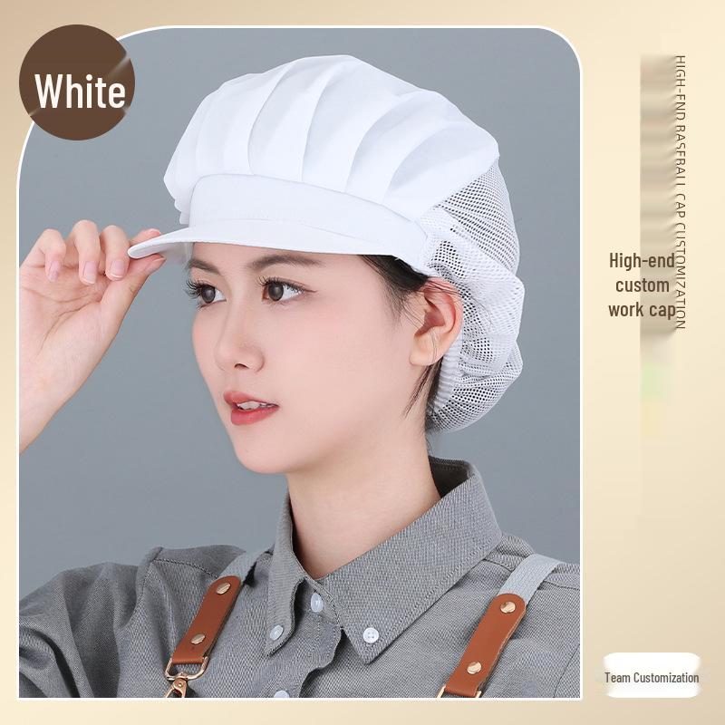 Women's Breathable Dustproof Kitchen Chef Hat - Sanitary Head Cover for Catering and Workshops