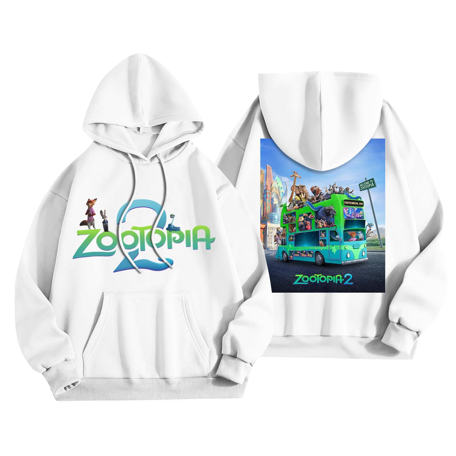 

Children s Fashionable Casual Long-Sleeved Cartoon Print Hooded Sweatshirt 160 белый