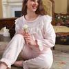 2025 New Women's Velvet Flannel Pajamas: Autumn/Winter Thickened Princess Homewear Set, Coral Fleece