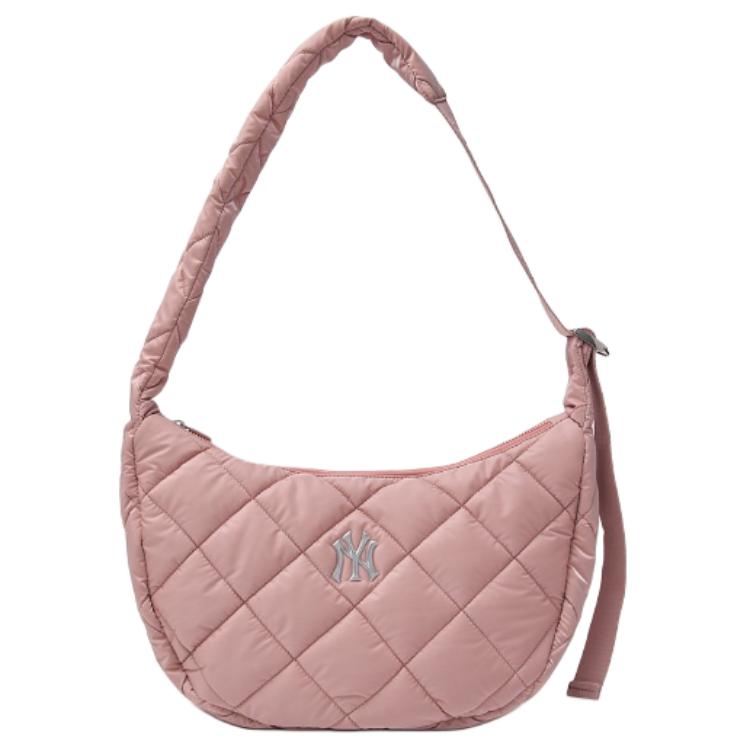 MLB X New York Yankees Quilted Casual Versatile Tote Crossbody Shoulder Bag Women bags Pink 3ABQL064N-50PKM Pink
