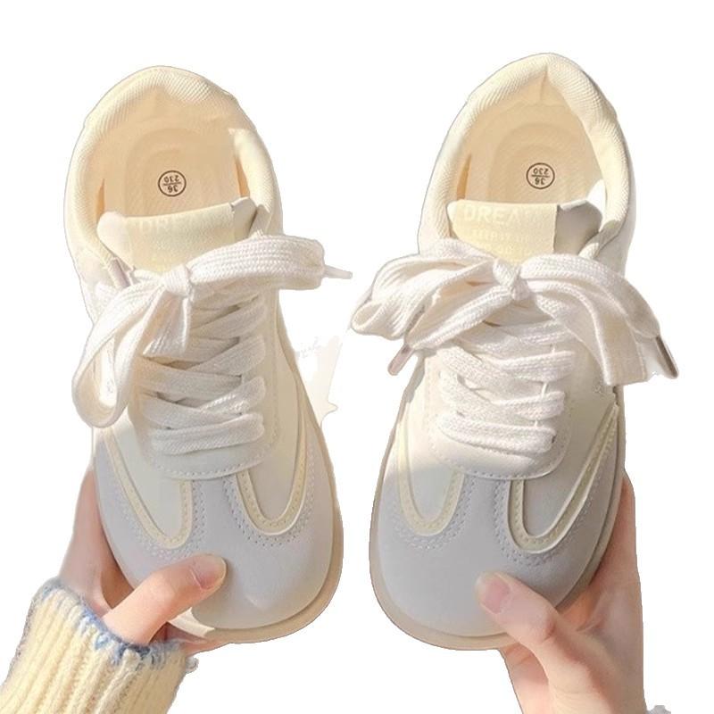 High-value spring board shoes women's 2025 new versatile ins single shoes girls platform white shoes German training shoes