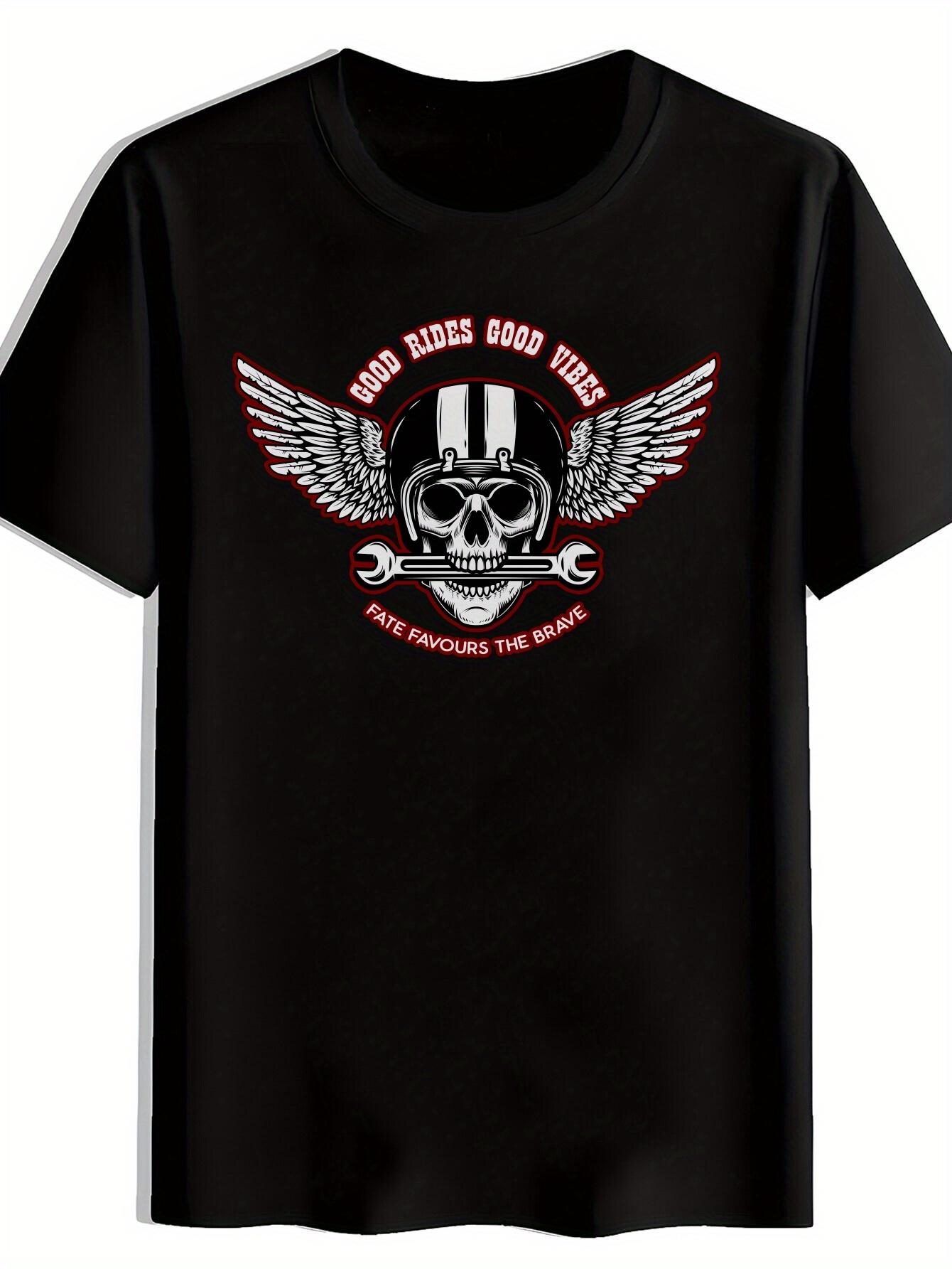 T-shirt Skull Helmet Print L