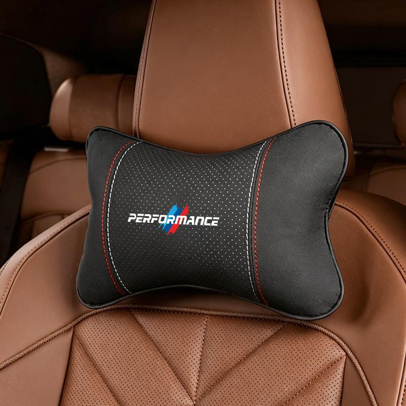 CXVA5 Car Headrest Neck Pillow Waist Pillow For BMW Performance F30 F10 E90 F20 E93 Car Interior Accessories Lumbar Support Keychain