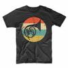 French Horn T Shirt Musical Instrument Silhouette Retro Band Vintage Washed For Everyday Wear G