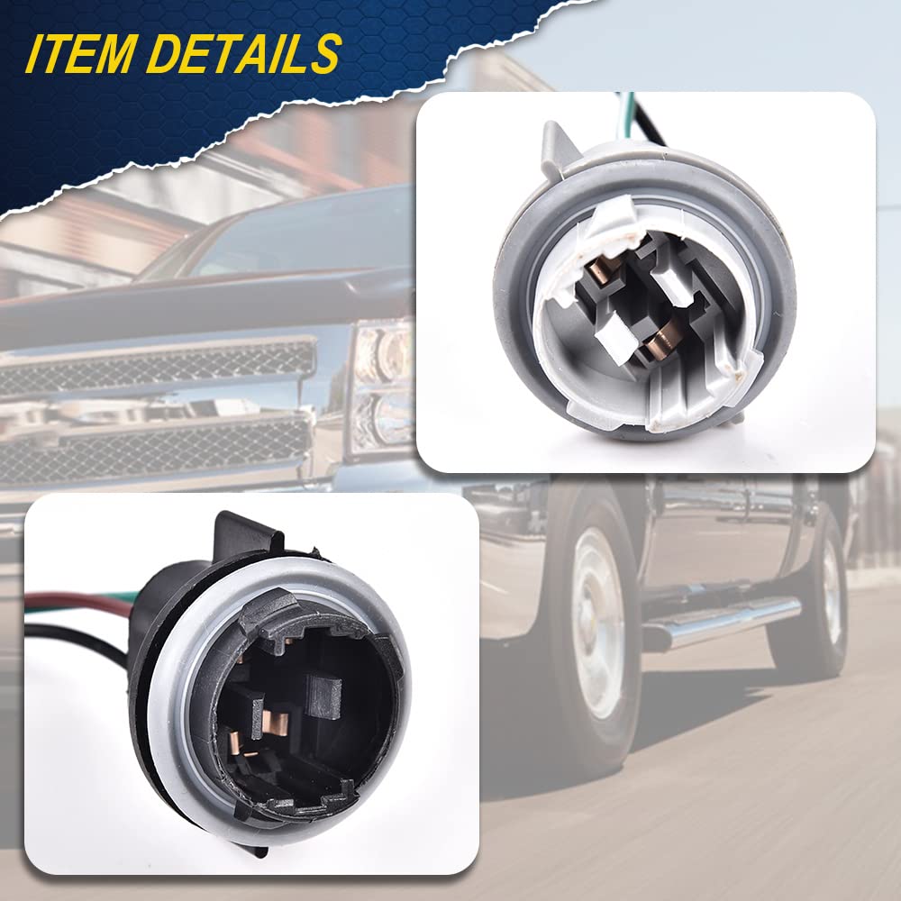 PIT66 Left Tail Light Lamp Wiring Harness, Compatible with 07-14 Chevy Silverado/08-14 GMC Sierra Rear Lamp Assembly Tail Lights Taillight