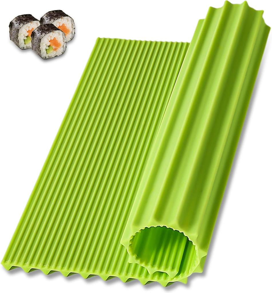 Silicone Hand Roll Sushi Rolling Curtain Bamboo Imitation Japanese Sushi Rolling Tool Easy To Clean No Mildew Sushi Mat Portable
