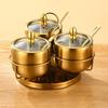 304 Stainless Steel Spice Jar Set - Korean Style Condiment Jars for Home, Cafeteria, Hotel